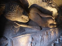 reclining buddha in the temple
