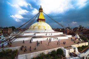 Soyambu Stupa is an ancient temple complex in Nepal