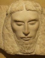 relief depicting the head of Jesus