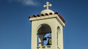 church belfry in Ayia Marina