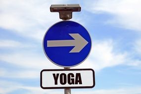 road sign "yoga"