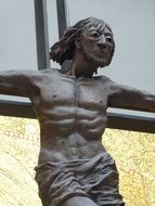 crucifixion, fragment of sculpture