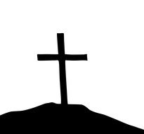 Black picture of holy cross