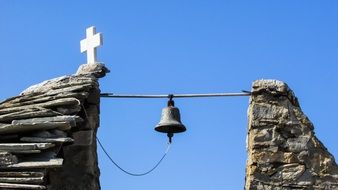 Bell and Cross on the church