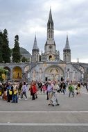 people in square in france