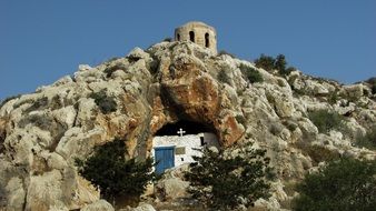 small chapel on the rock in Ayii Saranta