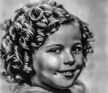 Shirley Temple - Female Portrait drawing