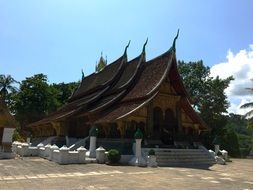 Buddhist temple in the city of Luang Prabang in Laos