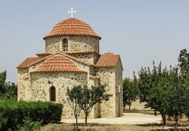 church in the village of dromolaxia in Cyprus