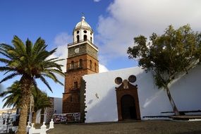 church in the square as a landmark of the municipality of teguise