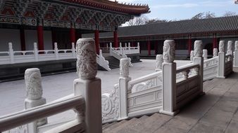 courtyard in the Confucius Temple in China