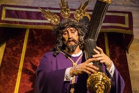 figure if Christ in church in Niebla, Spain