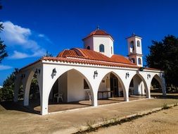 orthodox church in cyprus on a sunny day