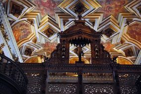 colorful ceiling decoration in a church in bahia
