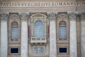 Balcony of Saint Peter Church in Vatican