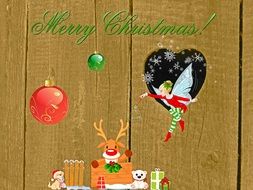 angel on christmas card