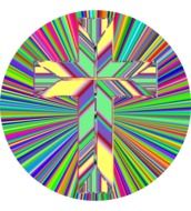 rainbow prismatic cross