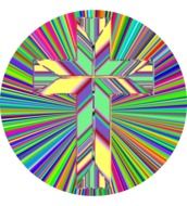 rainbow prismatic cross