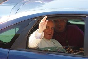 dad francis in the car