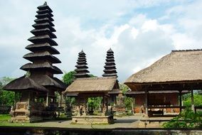 architecture of the temple complex in bali
