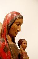 maria with baby jesus, wooden statue, fragment, Italy, l'aquila