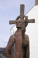 statue of a missionary in northumberland