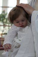 baptism of a child in a swedish church in Jurfull