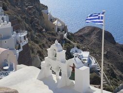 view from the church on the greek coast