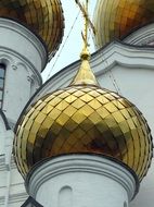 Golden domes of the Russian Cathedral in Yaroslavl