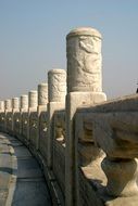 balustrade on the balcony of the temple