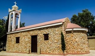 stone built church in ayios andreas