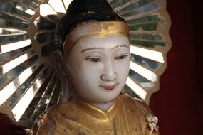 gilded buddha in myanmar