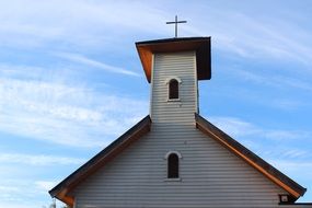 blue sky over the chapel