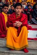 indian monks meditate