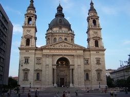 St. Stephen's Basilica at evening, hungary, Budapest