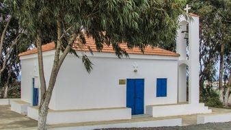 white orthodox church in ayios mamas