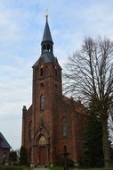 old brick building of Christian Church, germany, Purzien