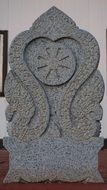 buddhist symbol, stone carwing, thailand