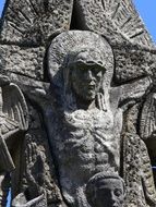 figure of crucified Jesus in Santiago De Compostela