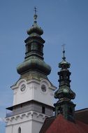 spires of aged Church at sky