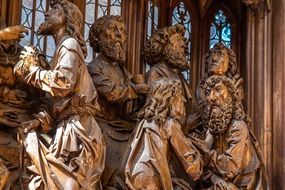 statues of saints at the church of St. jacob in rothenburg