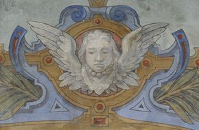 image of an angel in church painting