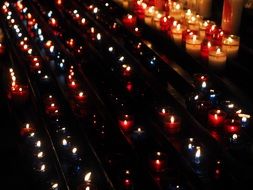 candle lights in the Church