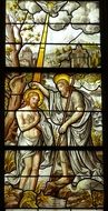 bible image on the stained glass window