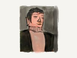 portrait of a man drawing
