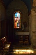 sunlights in a church