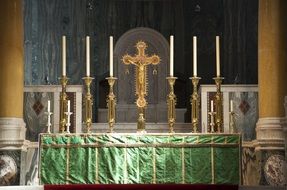 green Altar in a Church