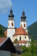 st. Maria Church at mountain, Germany, Bavaria, Aschau