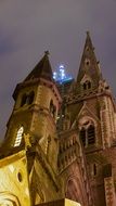 church against the evening sky in Melburen