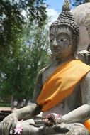 Buddha near the temple in Ayutthaya